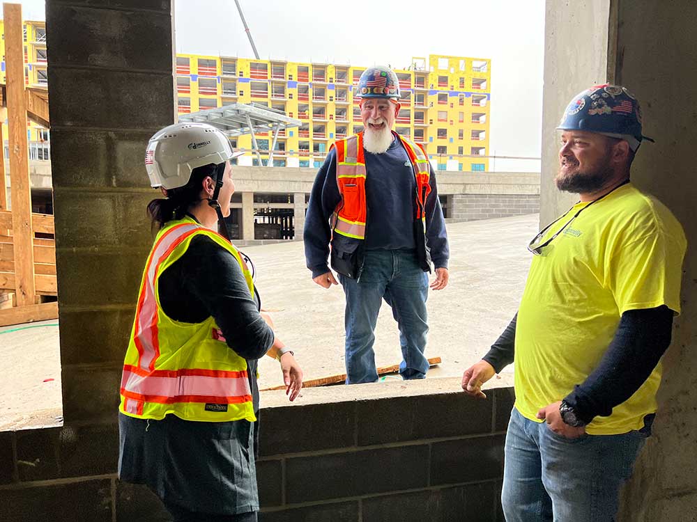 Employees on the job