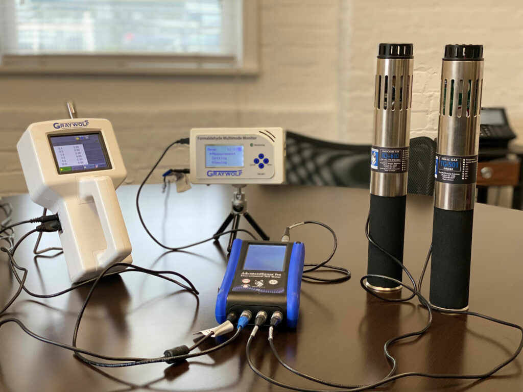 Gray Wolf Indoor Air Quality Monitoring Setup